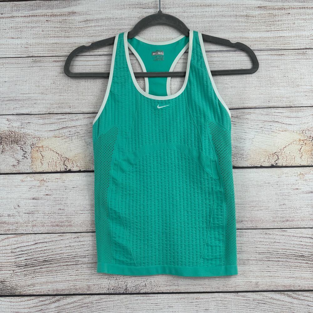 Nike Sphere Dry Fit Dry Racerback Tank Top Womens M/L Turquoise NEW